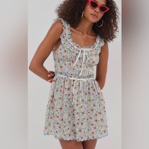 FOR LOVE & LEMONS Strawberry Kiss Slip Dress NWT LARGE FESTIVAL COWGIRL COQUETTE